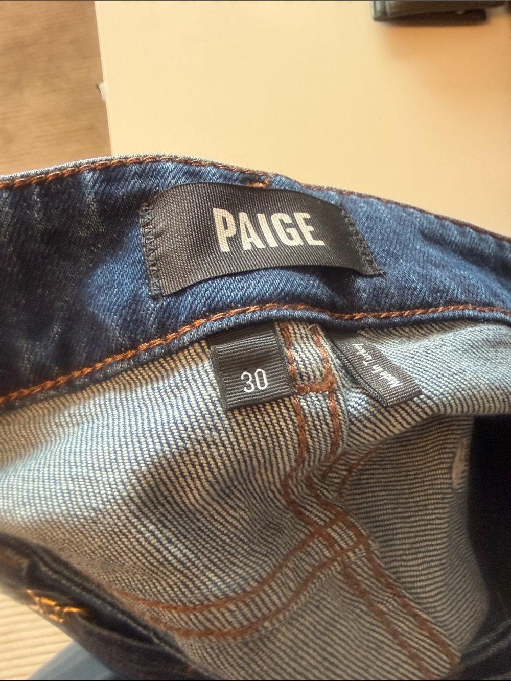 Paige Sasha Enfield Wide Leg Women's Jeans - Dark Dark Blue - Picture 9 of 9